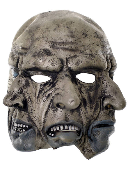 Image of Three Faced Latex Halloween Costume Mask