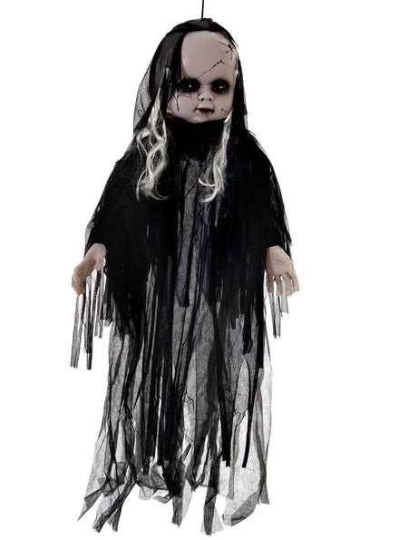 Creepy Talking Zombie Doll Hanging Halloween Decoration - Main Image