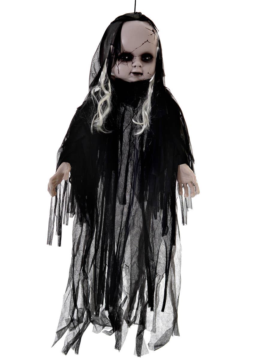 Creepy Talking Zombie Doll Hanging Halloween Decoration - Alternate Image