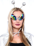 Silver Space Alien Costume Glasses - Main Image