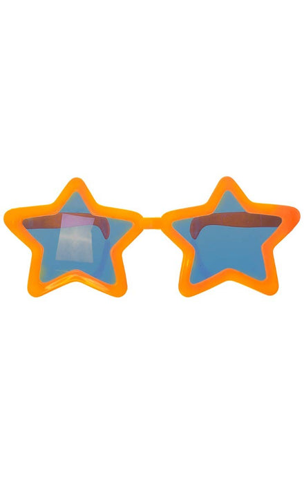 Novelty Orange Star Sunglasses Costume Accessory - main image