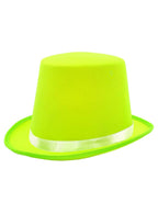 Neon Green Adults Tall Top Hat Costume Hat