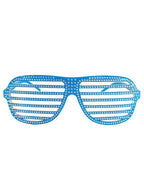 Blue Shutter Shade Style Glasses with Silver Stud Dots