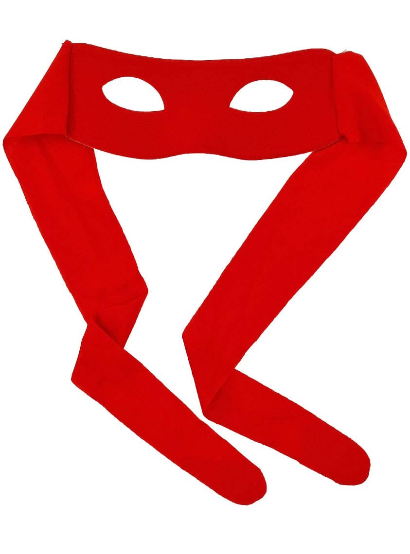 Red Tie On Super Hero Costume Mask