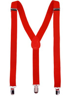 Basic Red Suspenders with Adjusters