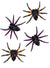 Orange and Purple Glitter 4 Pack Halloween Spiders