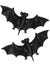 2 Black Plastic Bats Halloween Decoration
