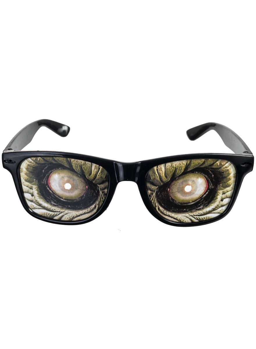 Scary Monster Eyes Print Halloween Glasses