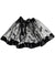 Toddler Girls Black Halloween Tutu with Silver Bats
