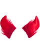 Red Satin Clip On Devil Horns with Red Fur