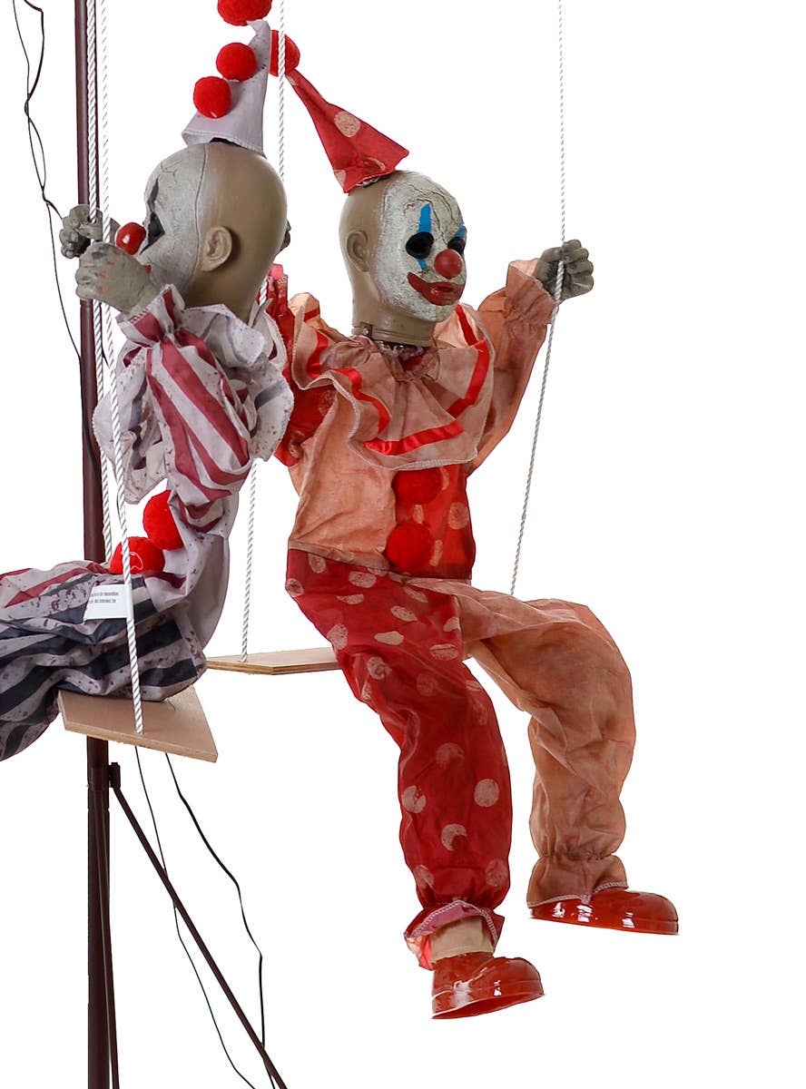 Premium Life Size Creepy Clown Animated Carousel Halloween Decoration Image 5