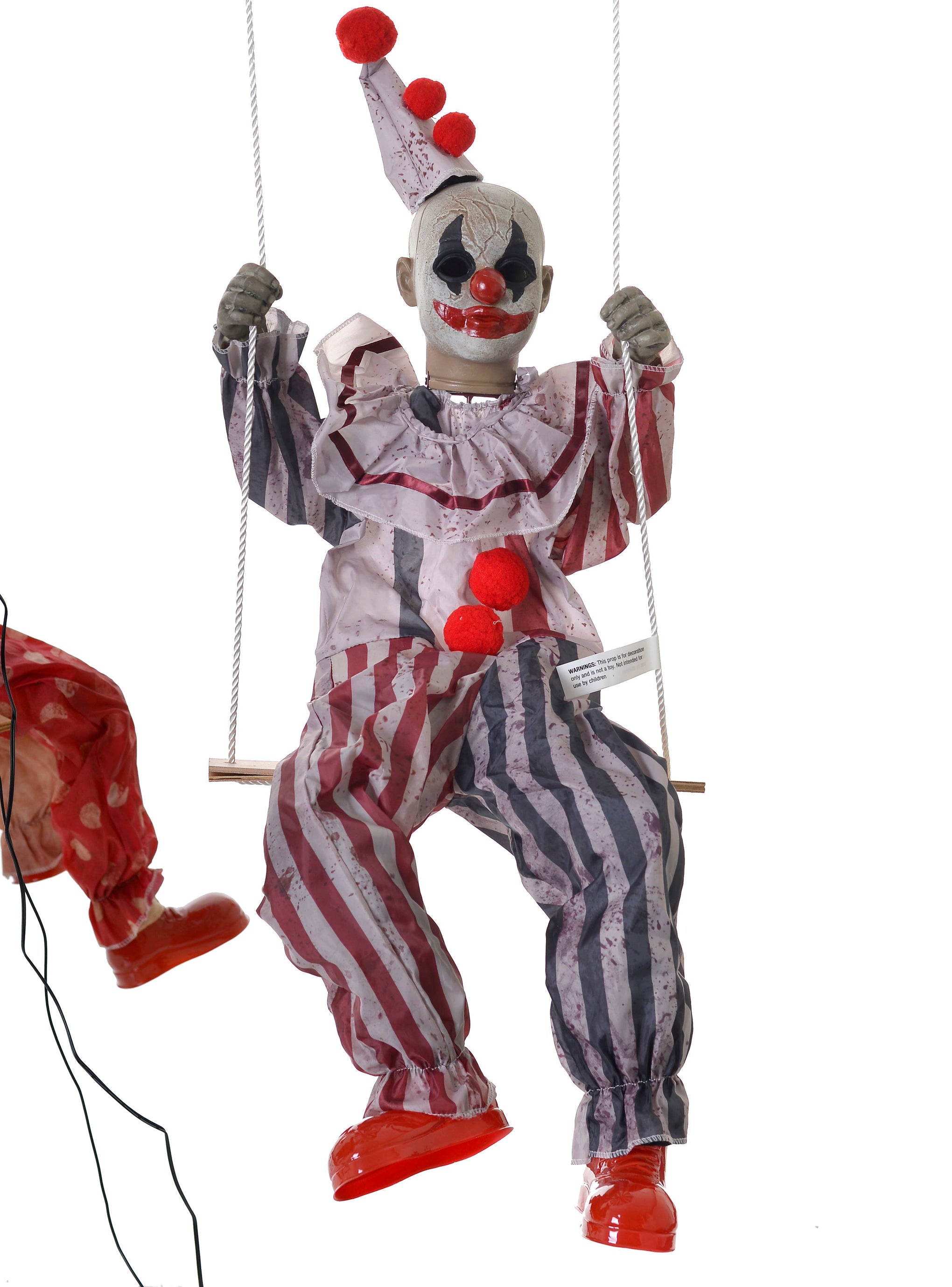 Premium Life Size Creepy Clown Animated Carousel Halloween Decoration Image 4