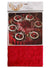 Image of Round 150cm Red Lace Christmas Table Cloth