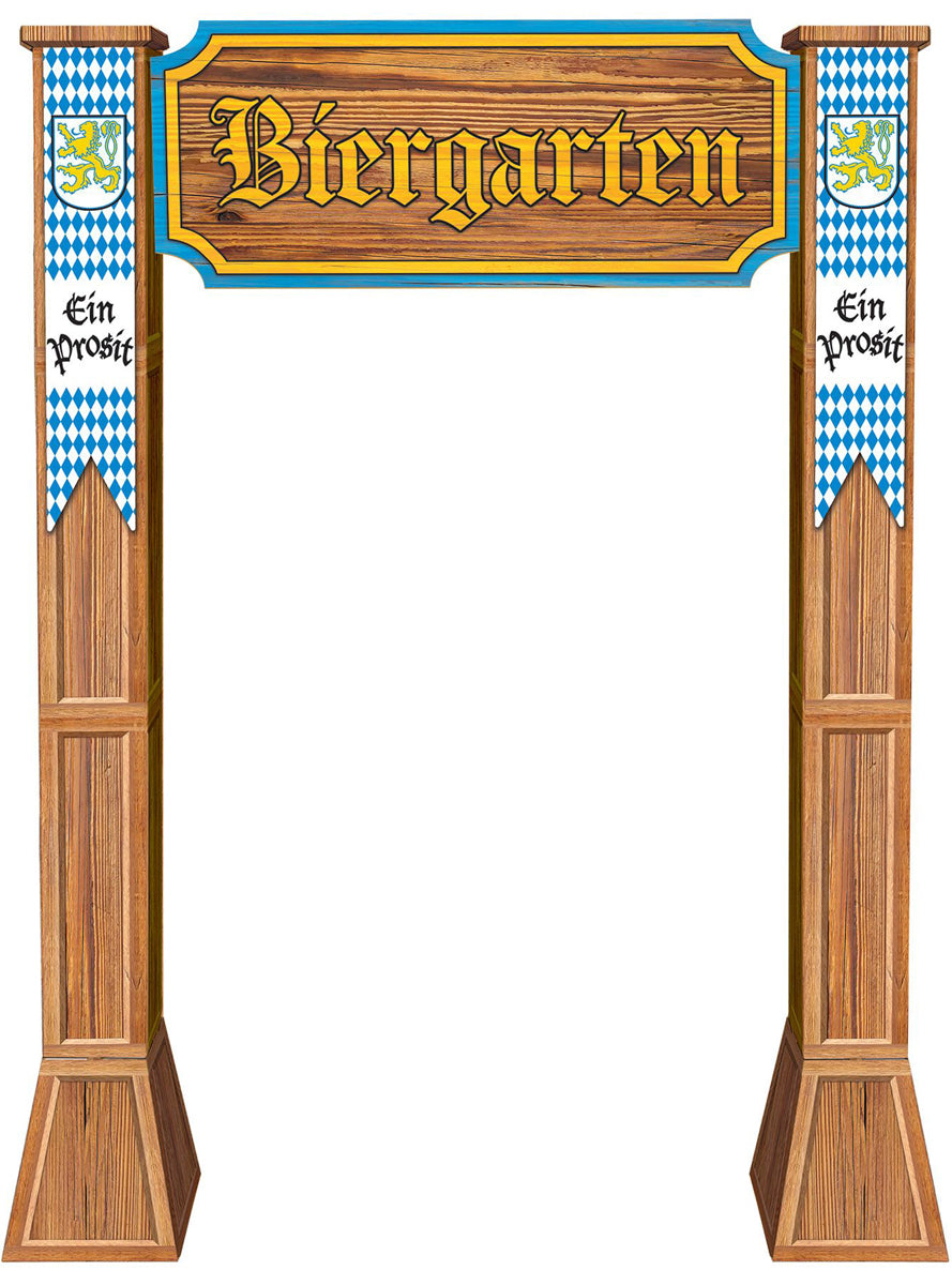 Oktoberfest Party 152cm 3D Biergarten Archway Prop - Alternative Image