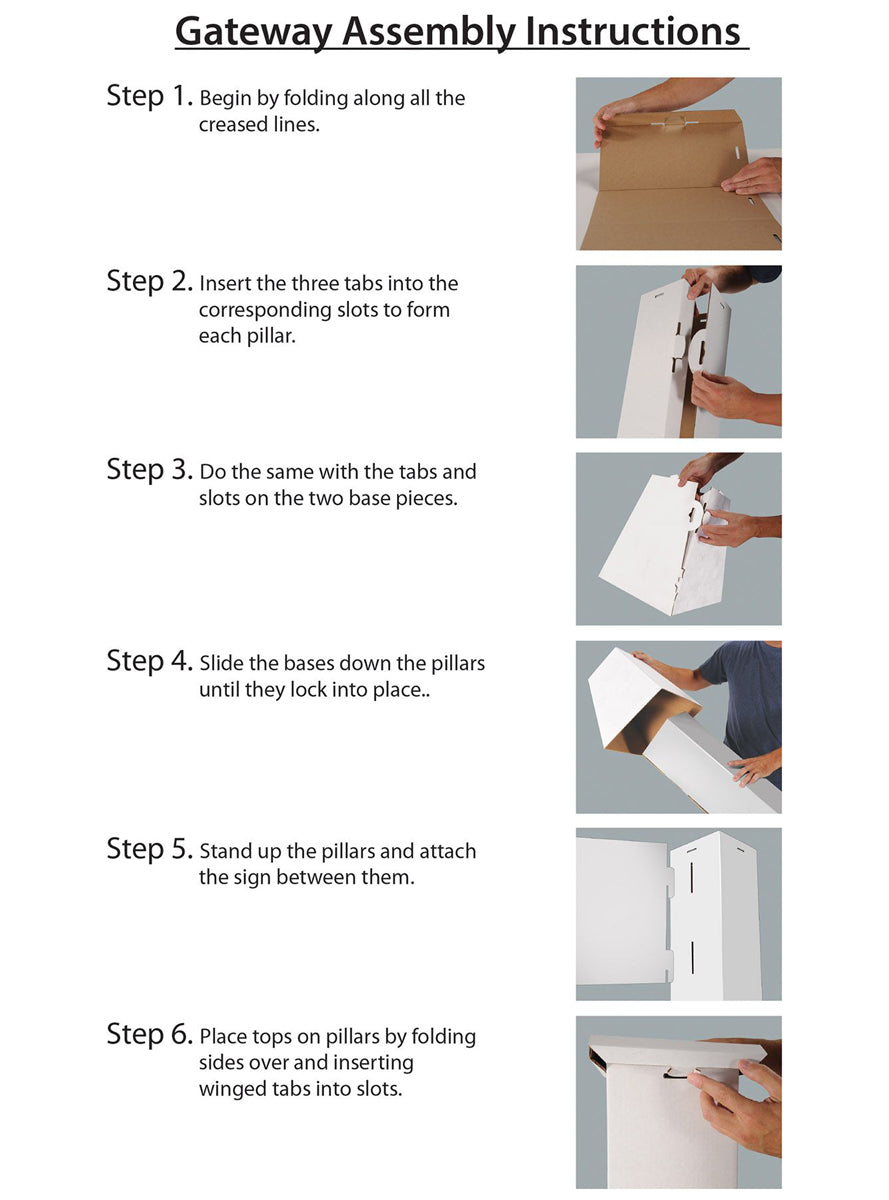 Oktoberfest Party 152cm 3D Biergarten Archway Prop - Instructions Image