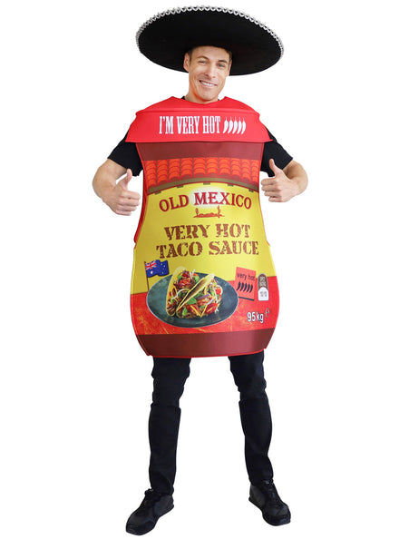 Old Mexico Hot Taco Sauce Novelty Adults Costume - Main Image