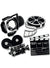 Image of Hollywood Black and White Movie Set Cut Out Decorations