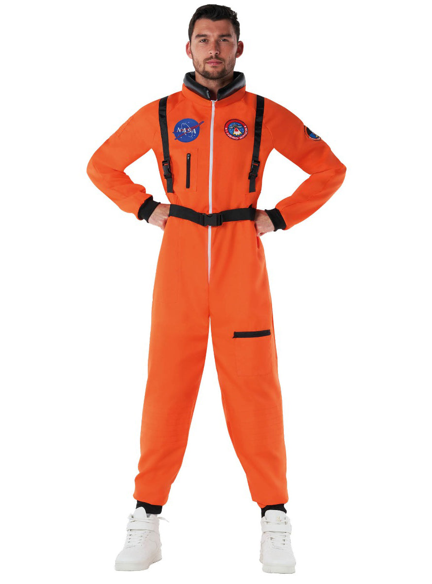Plus Size Orange Astronaut Mens Costume - Alternate Image
