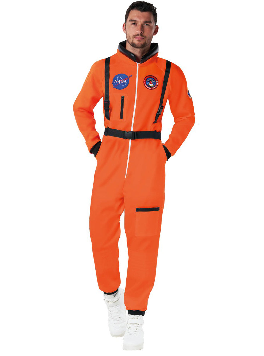Plus Size Orange Astronaut Mens Costume - Main Image