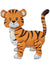 Image of Striped Tiger 58cm Tall Standing Jungle Party Balloon