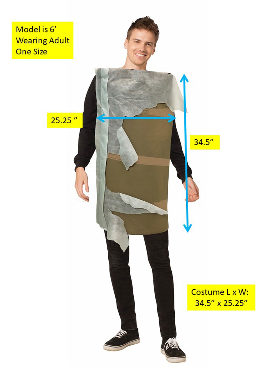 Out of Lucky Empty Toilet Roll Novelty Adults Costume - Details Image