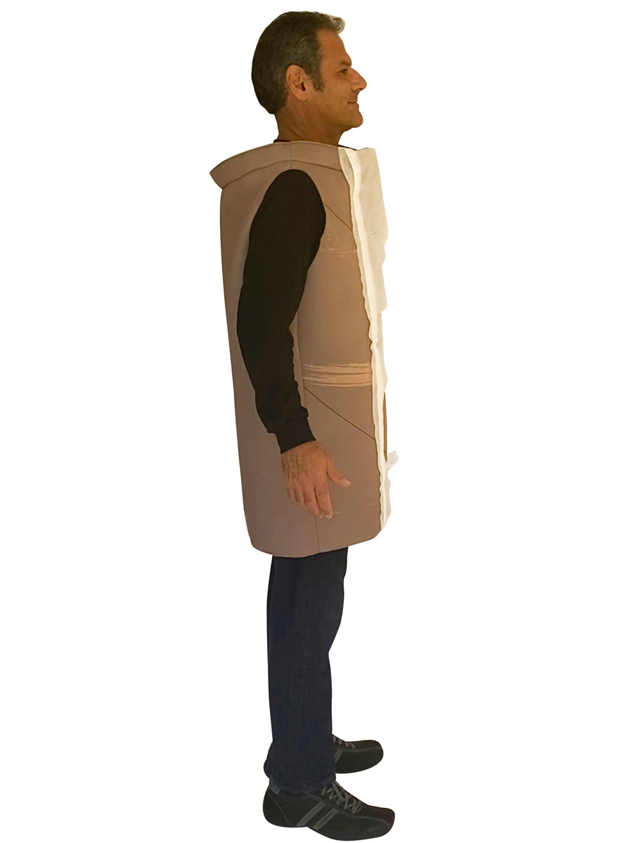 Out of Lucky Empty Toilet Roll Novelty Adults Costume - Side Image