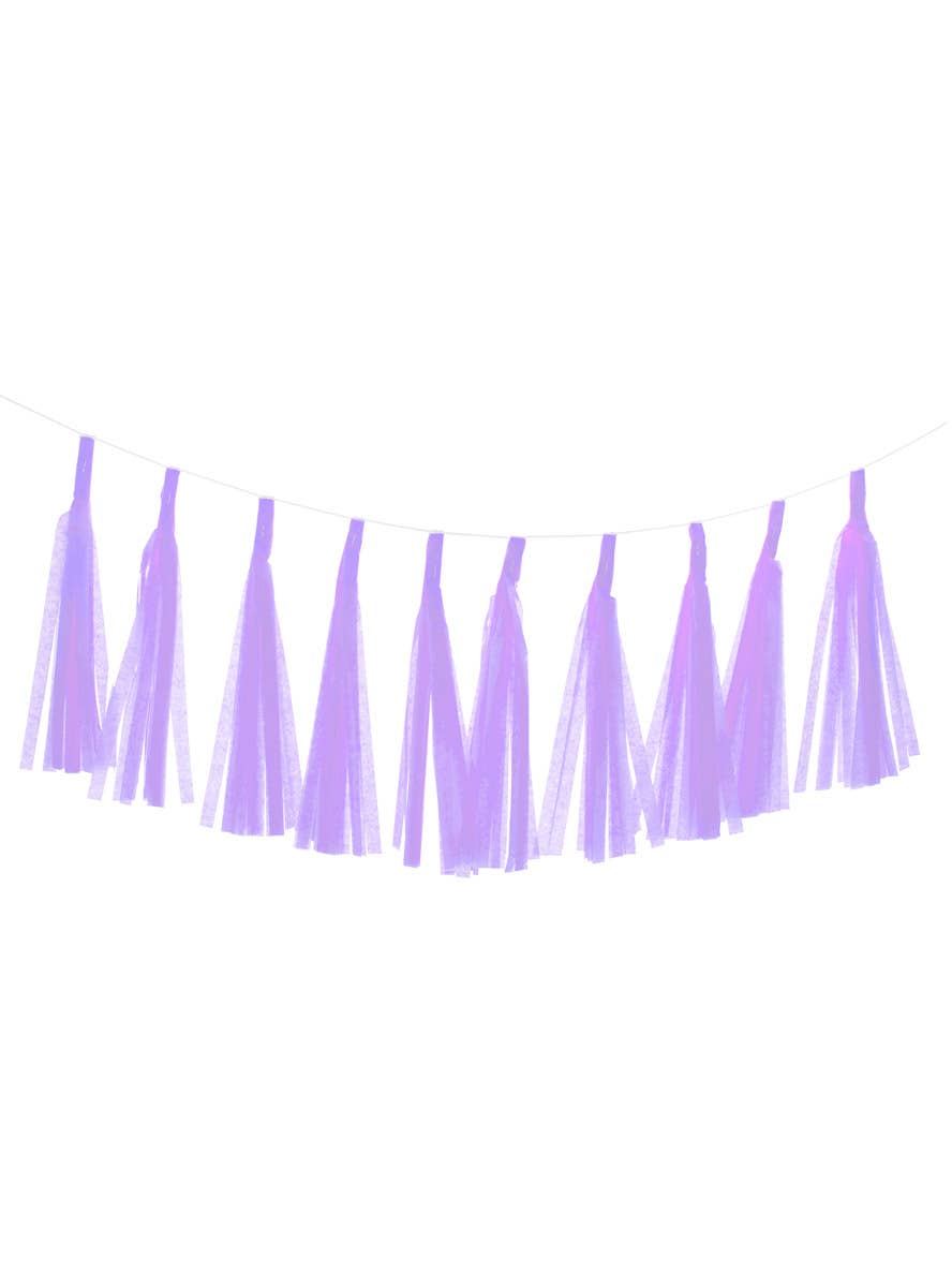Image of Lavender Purple 9 Pack 35cm Of Decorative Paper Tassels - Main Image