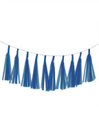 Image of Navy Blue 9 Pack 35cm Of Decorative Paper Tassels