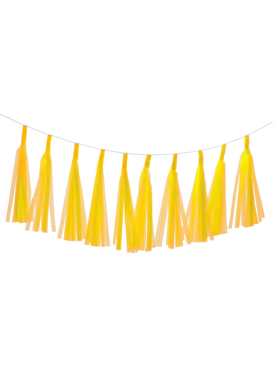 Image of National Gold 9 Pack 35cm Of Decorative Paper Tassels - Main Image