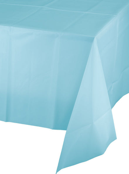 Pastel Blue 274cm Plastic Table Cover – Main Image