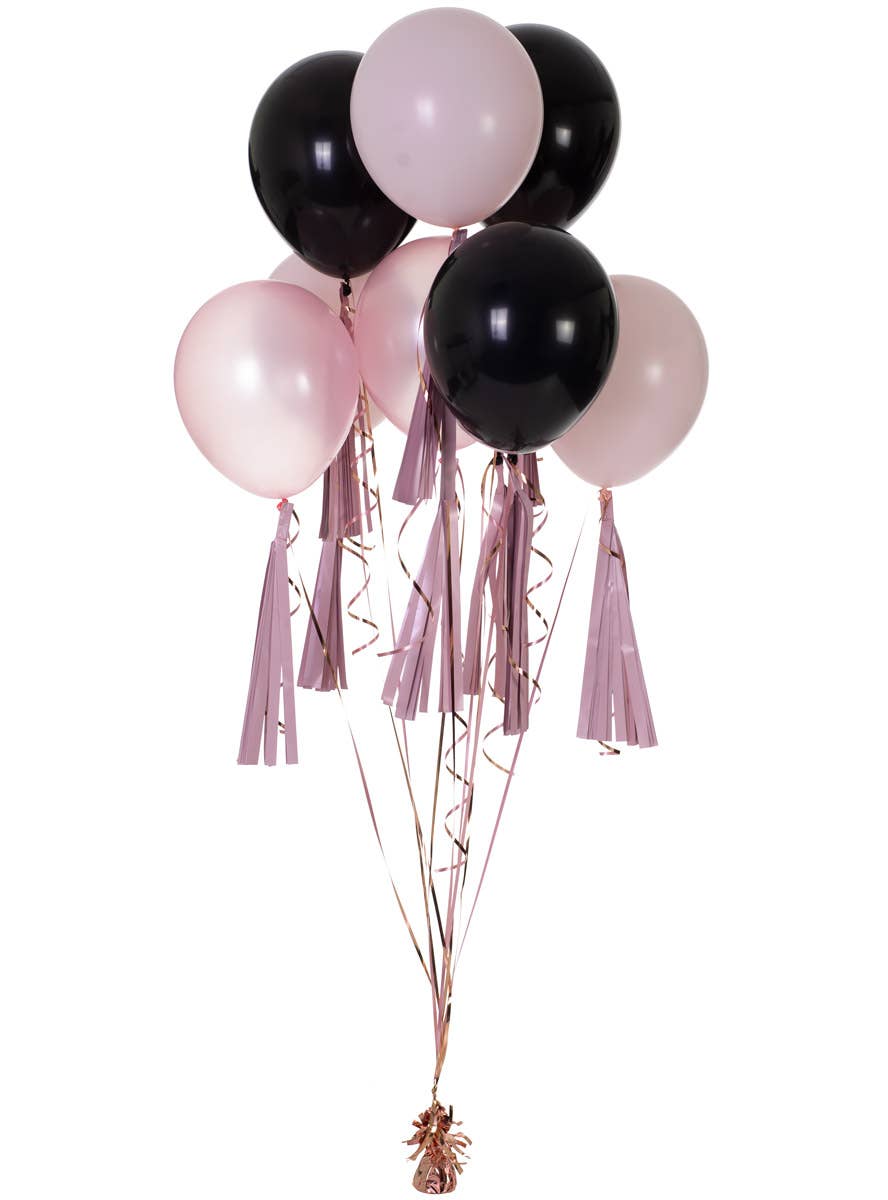 Image of Pastel Matte Pink 9 Pack 35cm Of Decorative Tassels - Alternate Image