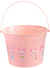Image of Large Pastel Pink Easter Egg Hunt Party Bucket - Front View