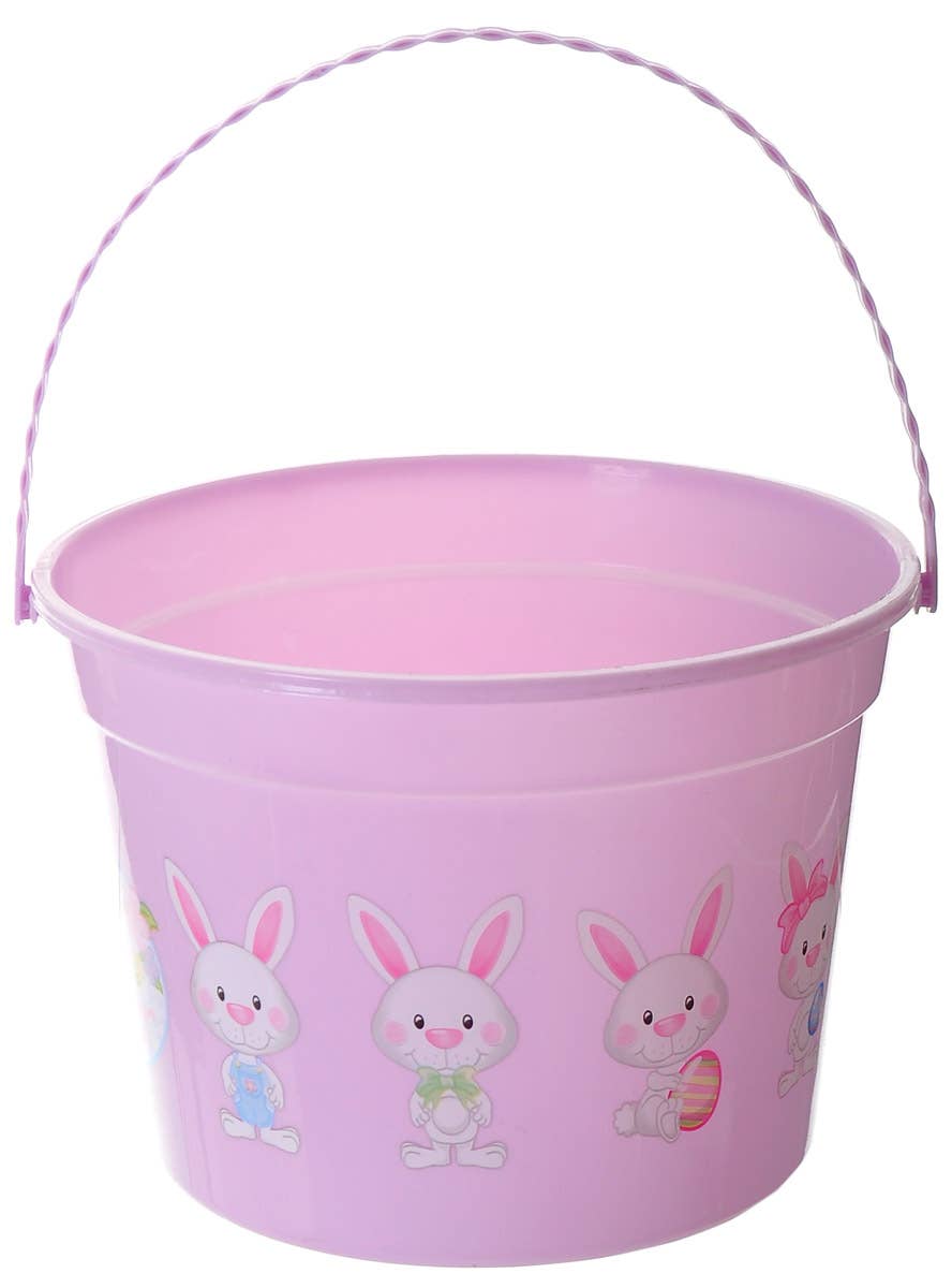 Image of Large Pastel Purple Easter Egg Hunt Party Bucket - Front View