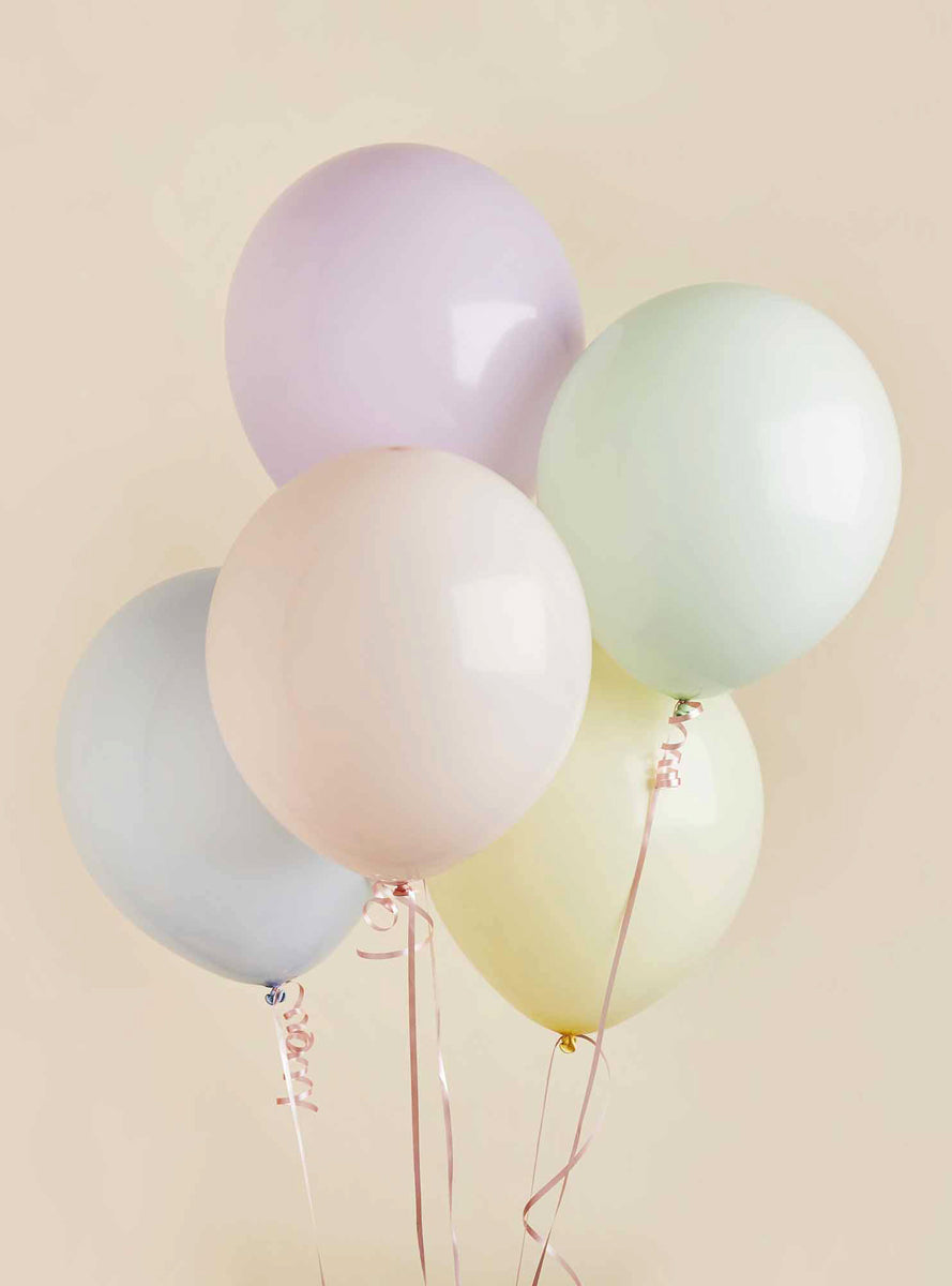 Pastel Rainbow 5 Pack 30cm Latex Balloons - Lifestyle Image