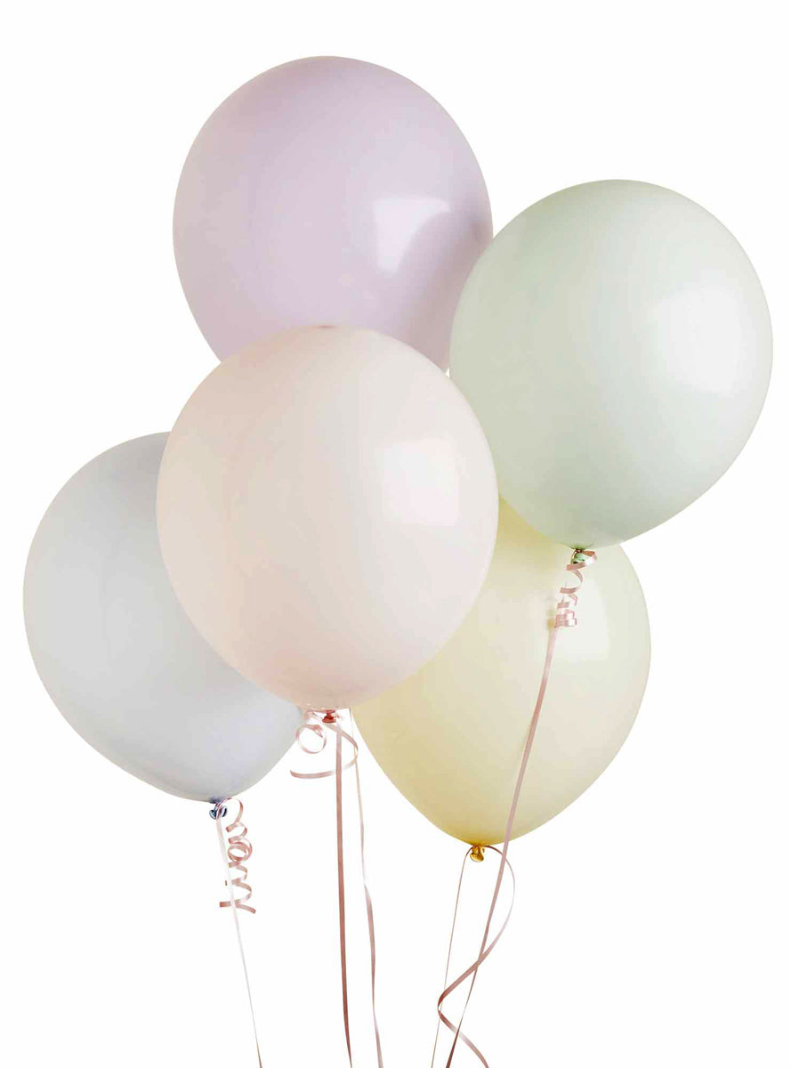 Pastel Rainbow 5 Pack 30cm Latex Balloons - Main Image