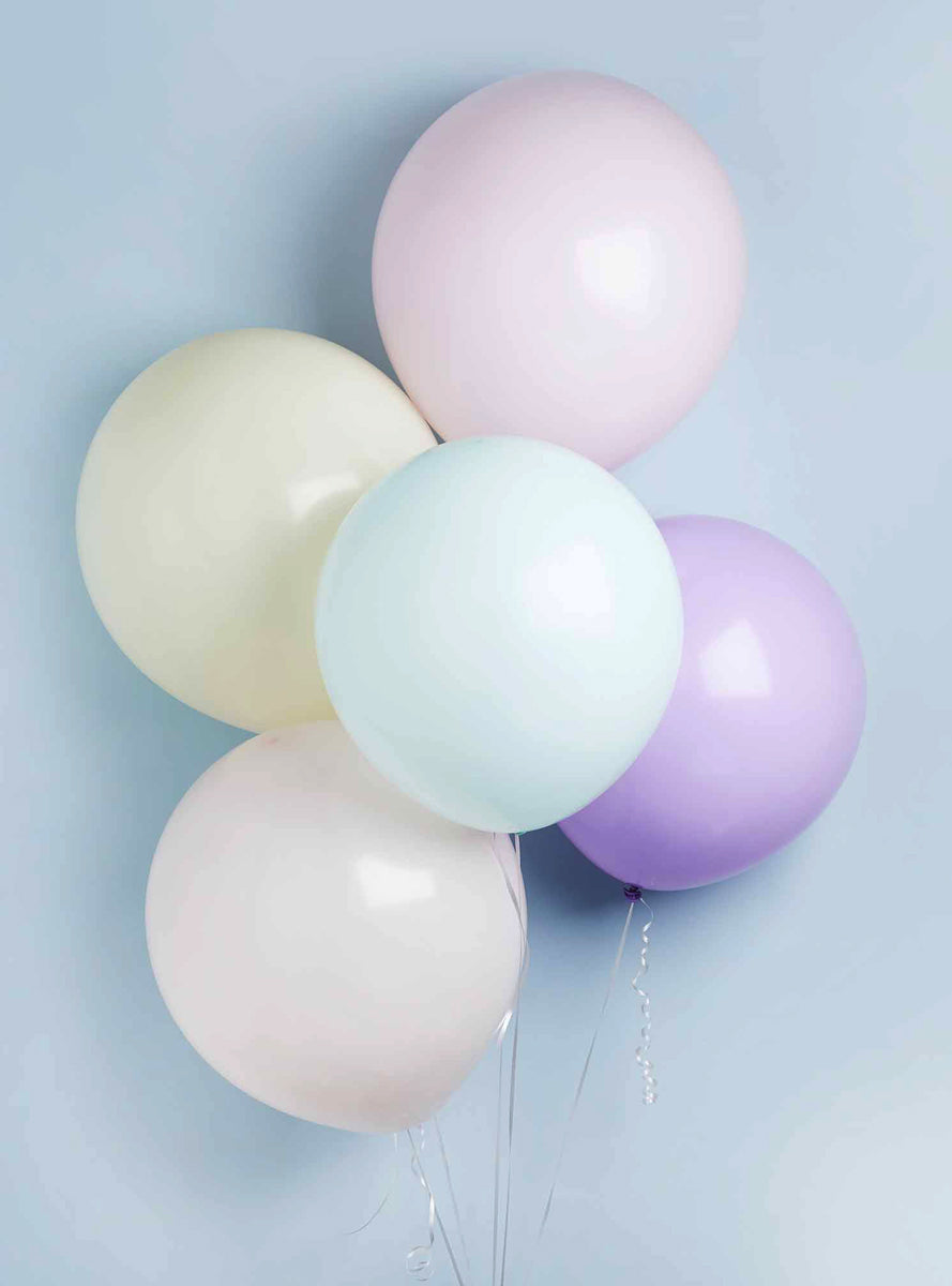 Pastel Rainbow 5 Pack 45cm Latex Balloons - Lifestyle Image