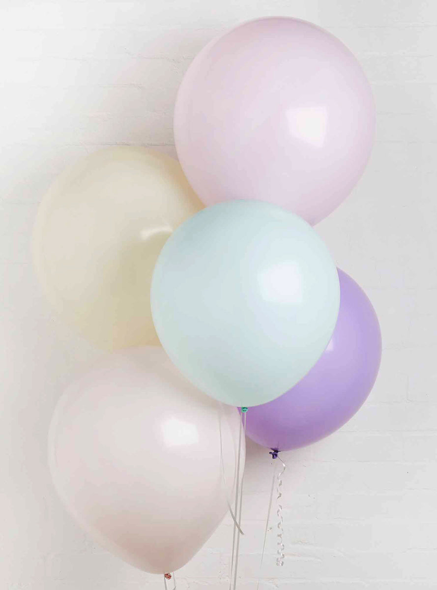 Pastel Rainbow 5 Pack 45cm Latex Balloons - Main Image