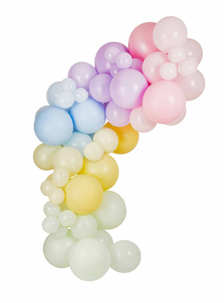 Pastel Rainbow 65 Piece Latex Balloon Arch Kit - Main Image