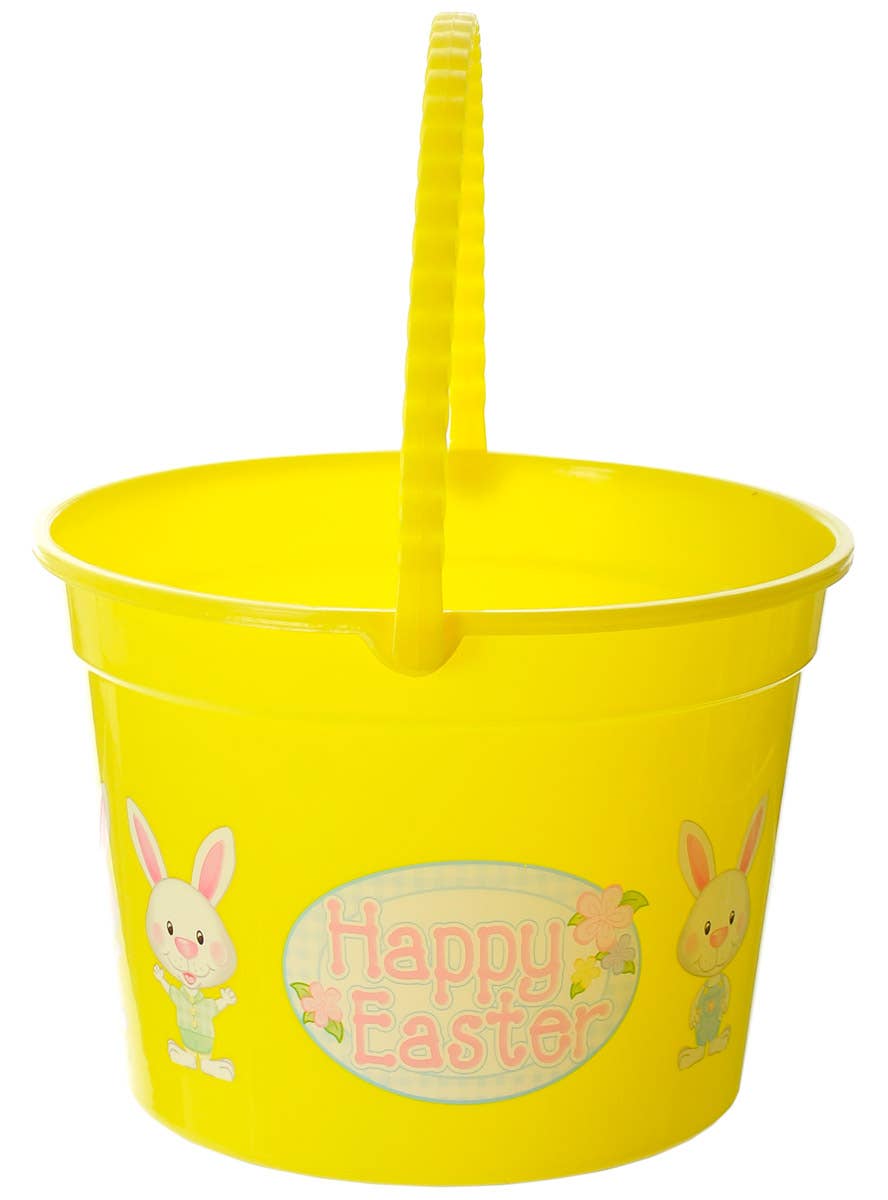 Image of Large Yellow Easter Egg Hunt Party Bucket - Side View