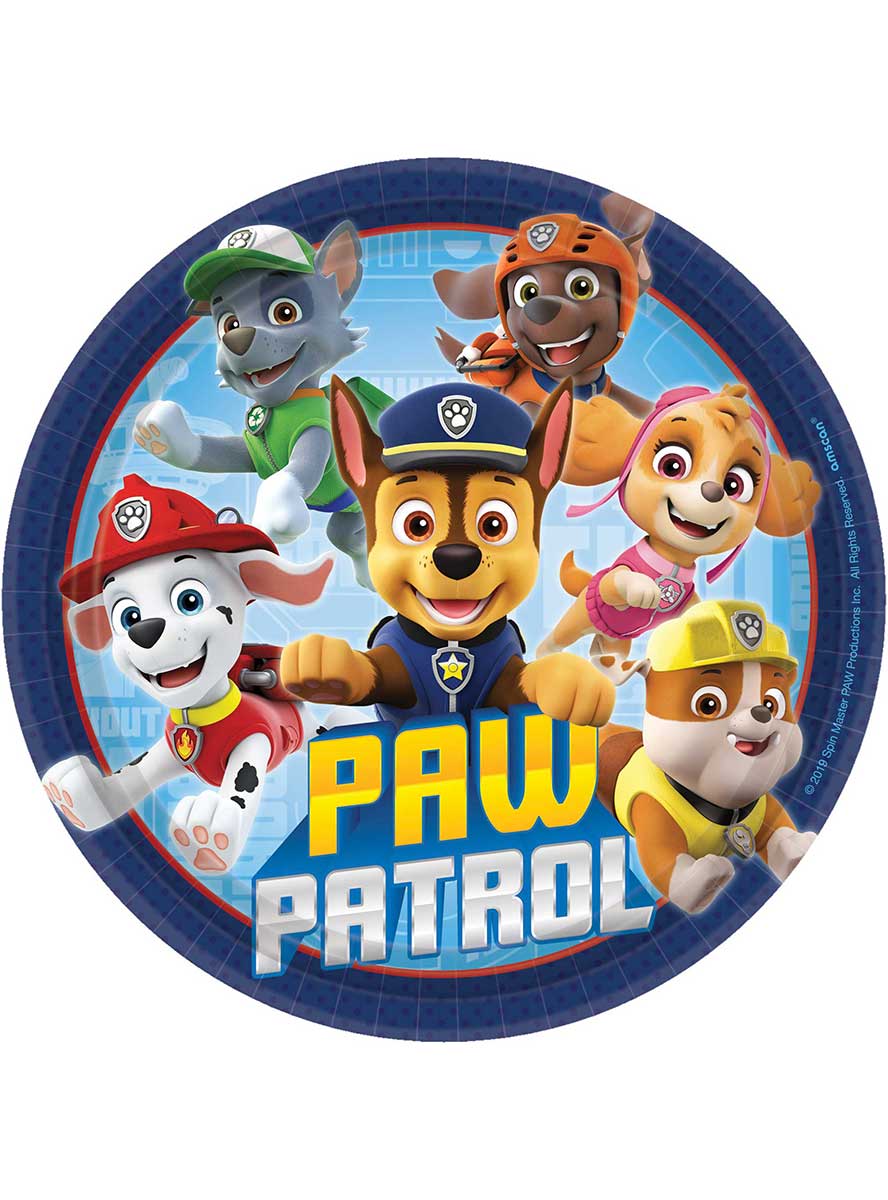 Image Of Paw Patrol 8 Pack Small 17cm Paper Plates