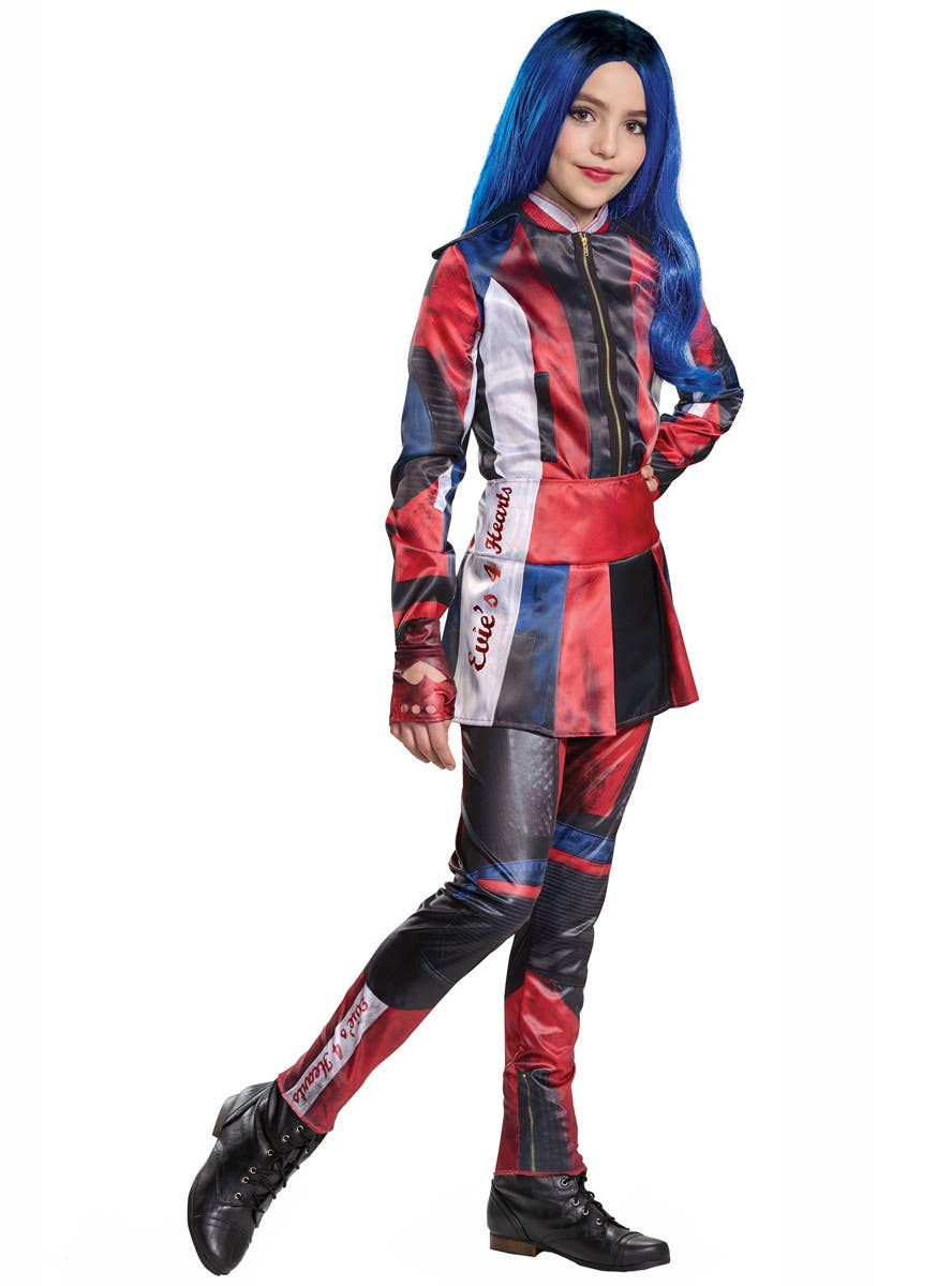 Girls Deluxe Evie Descendants 3 Disney Costume Front Image