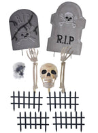 18 Piece Cemetery Halloween Decoration Kit - Main Image