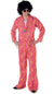 Men's 1970's Pink Hippie Print Leisure Suit Costume - Main Image