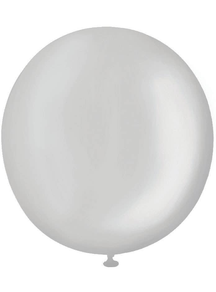 Image of Pearl Silver 1 Pack 90cm Latex Balloons