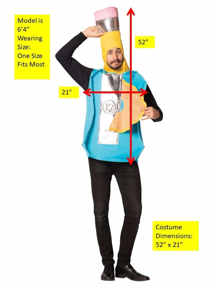Pencil Sharpener Novelty Adults Costume - Details Image