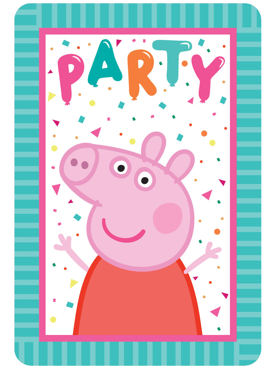 Peppa Pig Party Invitations 8 Pack - Main Image