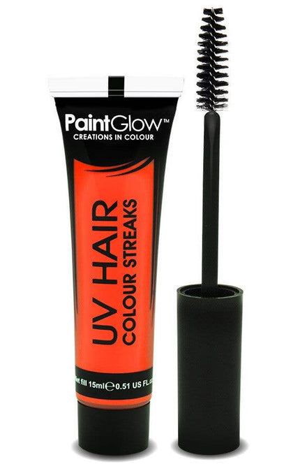 Neon Orange Temporary UV Reactive Hair Colour Mascara