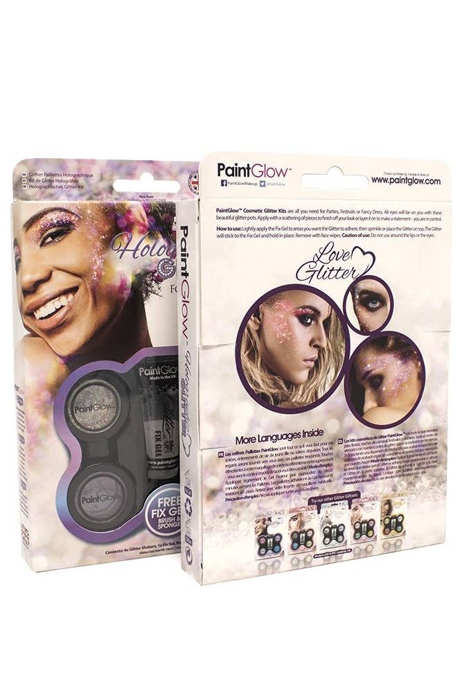 Holographic 4 Colour Loose Glitter Makeup Kit Image 4