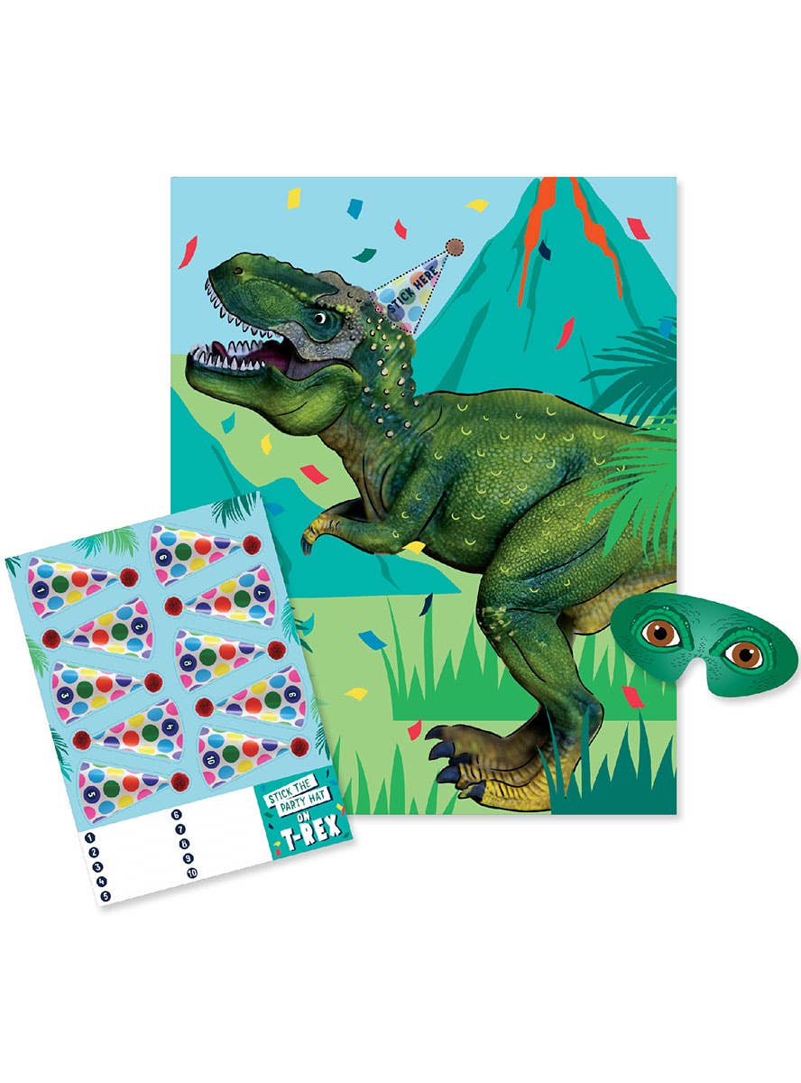 Image of Pin The Party Hat On The Dinosaur Party Game