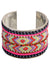 Pretty Pink and Black 70's Hippie 
Boho Wrist Cuff Costume Bracelet